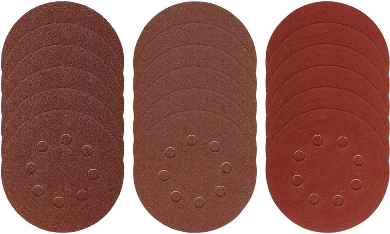 Schuurpapier set 18 vellen 125mm - Schuur papier voor excentrische schuurmachine - Korrel: 60/120/240 - Geschikt voor bijv. Parkside, Black & Decker, Bosch, Makita, Metabo, Skil von Parkside – Produktbild