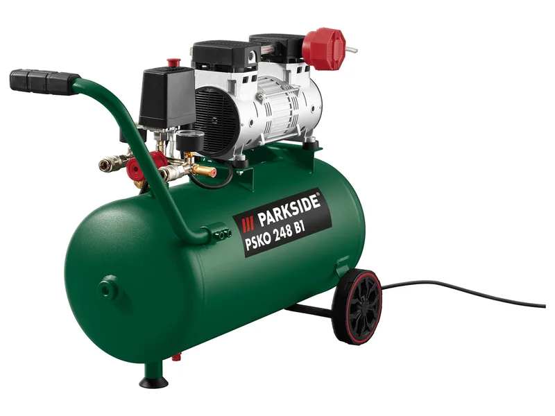 Silent-Kompressor »PSKO 248 B1«, 24 l Kesselvolumen van Parkside – productafbeelding