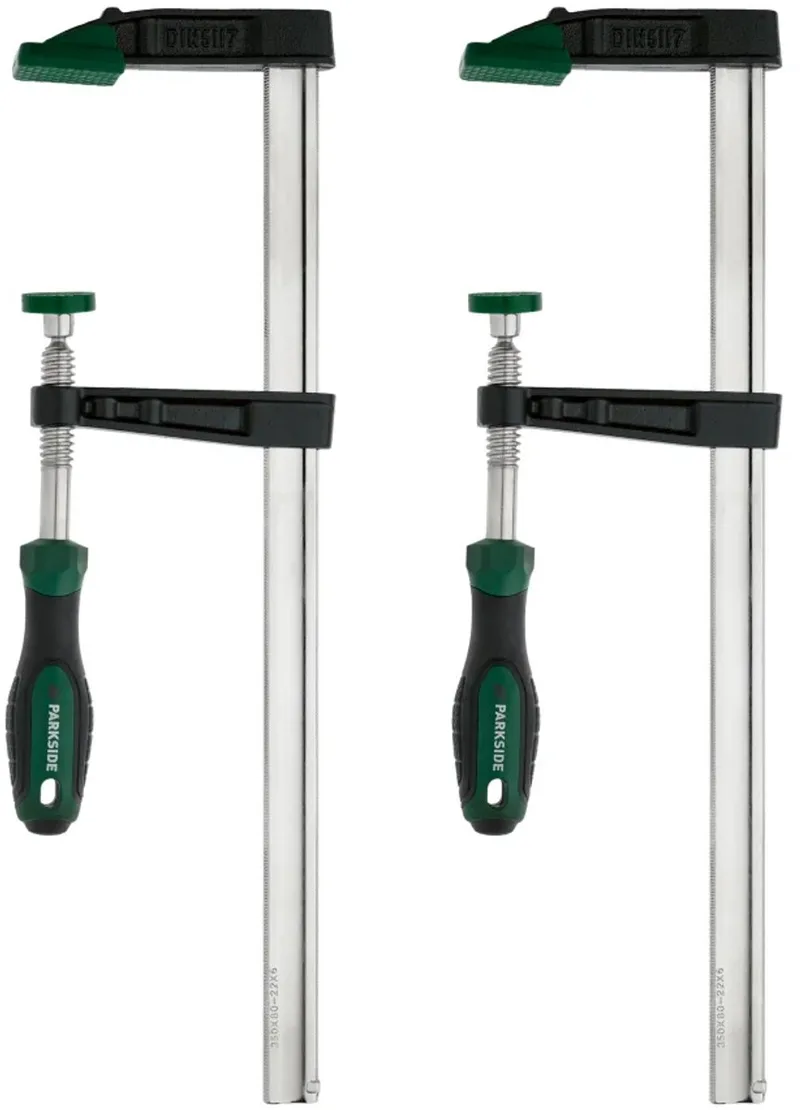 Spanklemmen 2 stuks - Lijmklemmen - Lijmklem - Lijmklemset - Klemkracht 2700 N de Parkside, Vert – image du produit