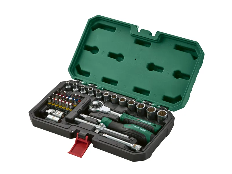 Steckschlüssel-Satz mit Schwenkkopf-Ratsche (Roto Set 39tlg.) by Parkside – product image