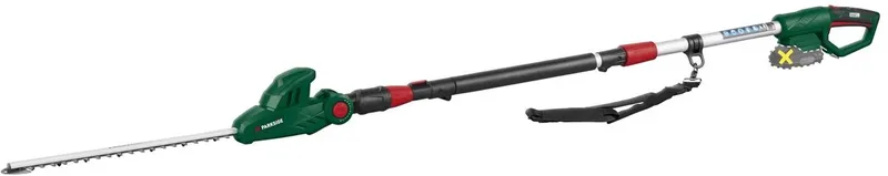 Telescopische Accu Heggenschaar - 20V Zonder Accu en oplader - Snoeien van heggen tot een hoogte van ca. 4 m - Snijlengte: 41 cm - Takdiameter: max. 12 mm - Snoeitoerental: 2300 tpm de Parkside – image du produit