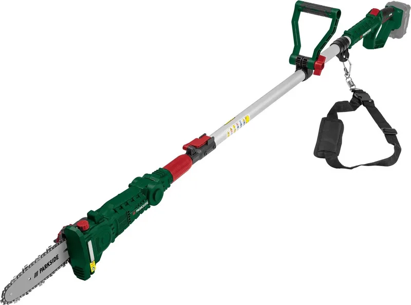 Telescopische accu Hoogsnoeier - 20V - Exclusief accu en snellader - Tot 4 M - Kettingsnelheid: max. 5 m/s - Snijlengte: ca. 20 cm van Parkside – productafbeelding