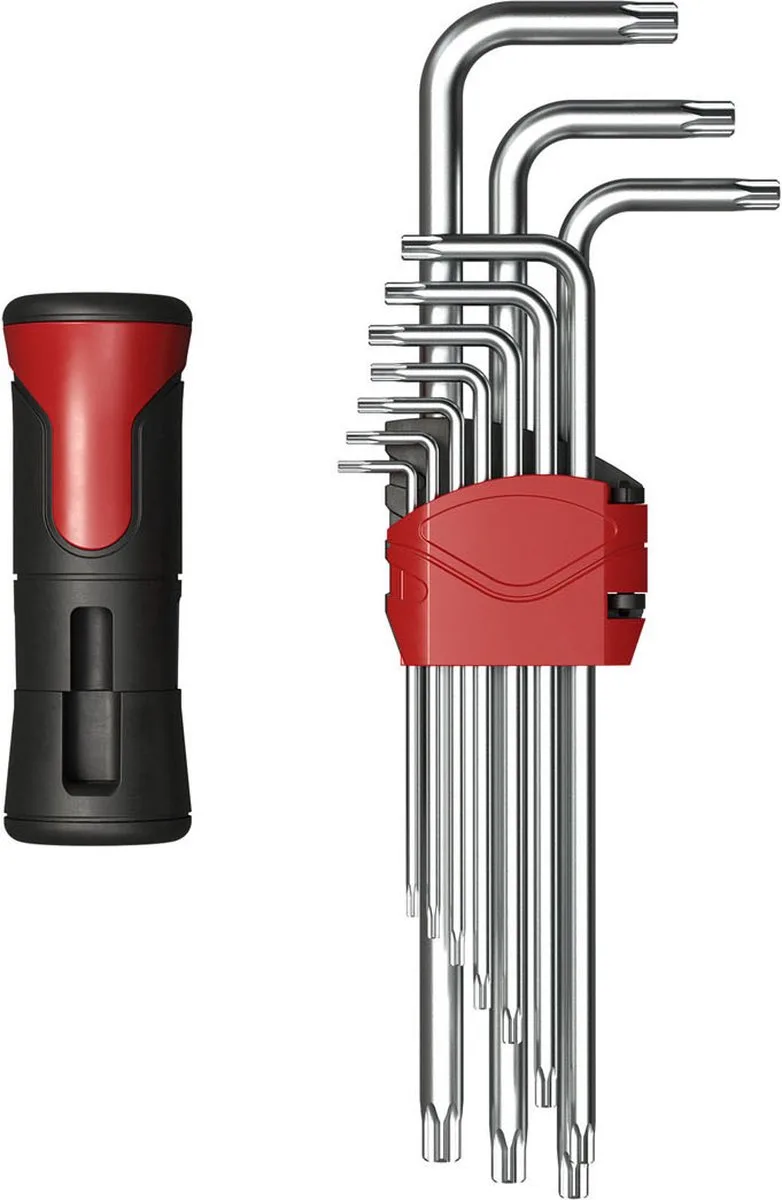 Torx Sleutelset - De onmisbare set in je gereedschapskoffer - Torxsleutelset - 11-delig - In opklapbare kunststof houder by Parkside, Silver – product image