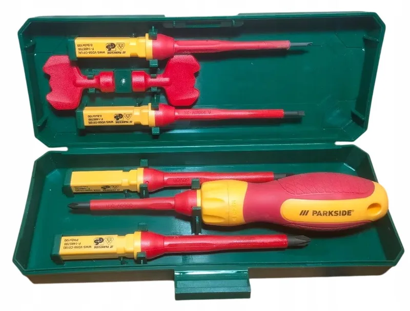VDE Schroevendraaierset met Wisselbits, 1000V, 8 Delen by Parkside, Black – product image