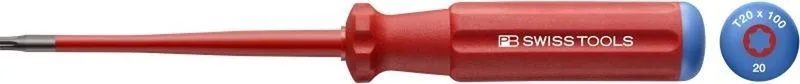 Classic VDE Slim schroevendraaier, Torx, maat T20 van PB Swiss Tools, Rood – productafbeelding