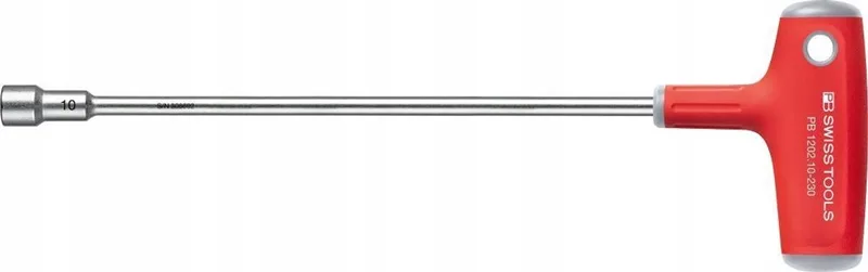 Dopsleutel met T-greep 10x230mm van PB Swiss Tools, Zilver – productafbeelding