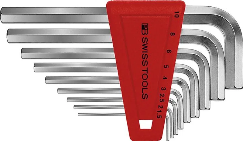 Inbussleutelset + Houder - PB 210.H-10 - 9-delig by PB Swiss Tools, Silver – product image