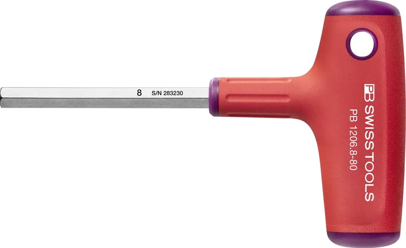 Kruiskopschroevendraaier T-greep 3x100mm von PB Swiss Tools, Lila – Produktbild
