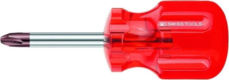 PB Stubby Kruiskop Schroevendraaier - Philips 1 by PB Swiss Tools, Red – product image