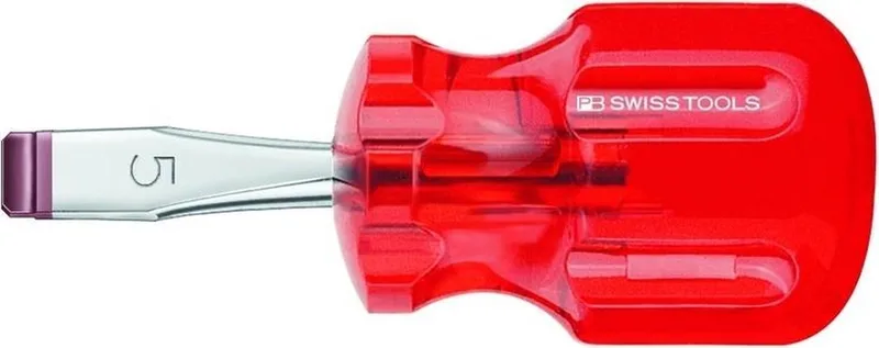 schroevendraaier SL 4x75 mm stubby classic - PB135.2-30 by PB Swiss Tools, Red – product image