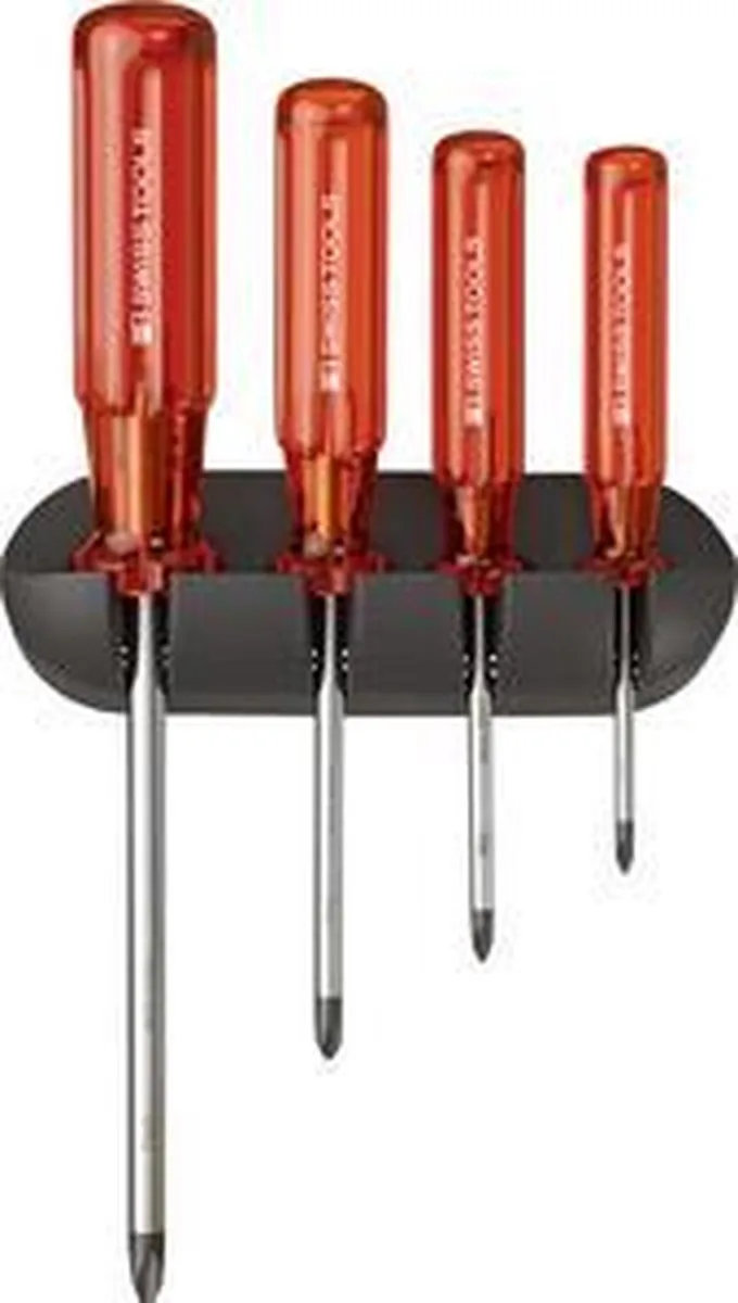 Schroevendraaierset classic PH 4 delig in wandhouder by PB Swiss Tools, Red – product image