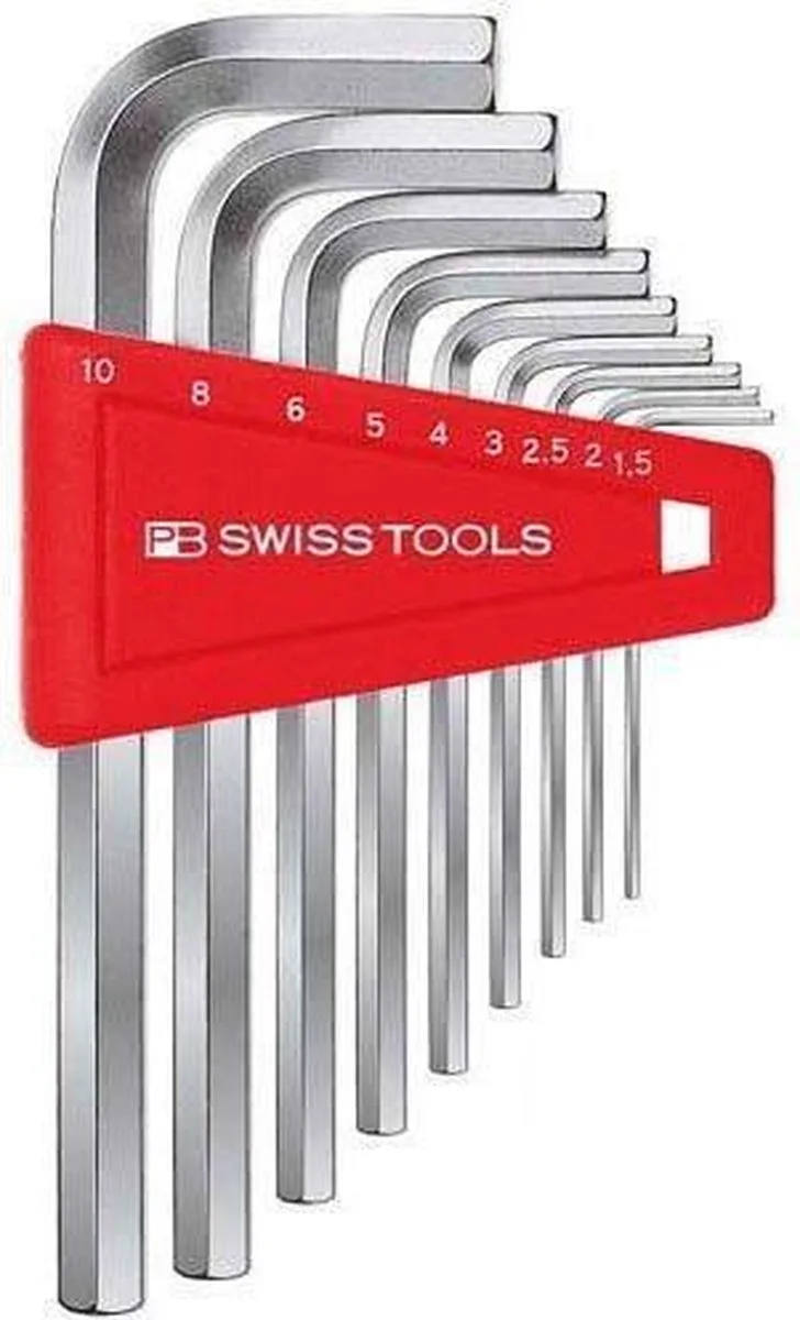 stiftsleutelset binnenzeskant 7 delig - PB210.H-4 by PB Swiss Tools, Red – product image