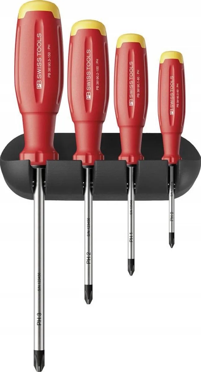 SwissGrip EVO Schroevendraaierset PH 4-delig by PB Swiss Tools, Red – product image