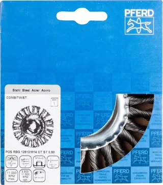 COMBITWIST Rundbürste gezopft RBG Ø 125x12 mm M14 Stahl-Draht-Ø 0,50mm Winkelschleifer de PFERD – image du produit 3 sur 3