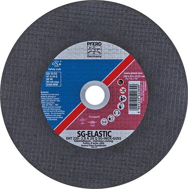 Doorslijpschijf A24 QSG, recht 230x2,9mm van PFERD – productafbeelding