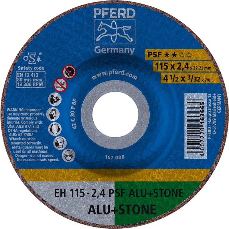 Doorslijpschijf C30PPS gebogen 115x2,4mm PFERD by PFERD – product image