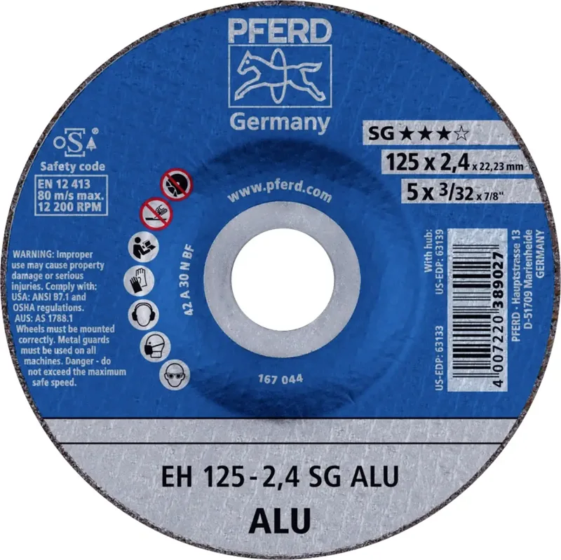 EH 125-2,4 SG ALU 61320822 Trennscheibe gekröpft 125 mm 25 St. Aluminium, NE-Metalle by PFERD – product image 1 of 2
