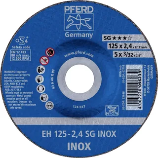 EH 125-2,4 SG INOX 61341223 Trennscheibe gekröpft 125 mm 25 St. Edelstahl von PFERD – Produktbild 1 von 2