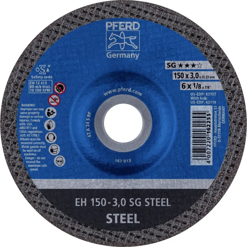 EH 150-3,0 SG STEEL 61323122 Trennscheibe gekröpft 150 mm 25 St. Stahl von PFERD – Produktbild