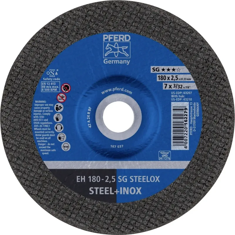 EH 180-2,5 SG STEELOX 61323223 Trennscheibe gekröpft 180 mm 25 St. Edelstahl, Stahl by PFERD – product image