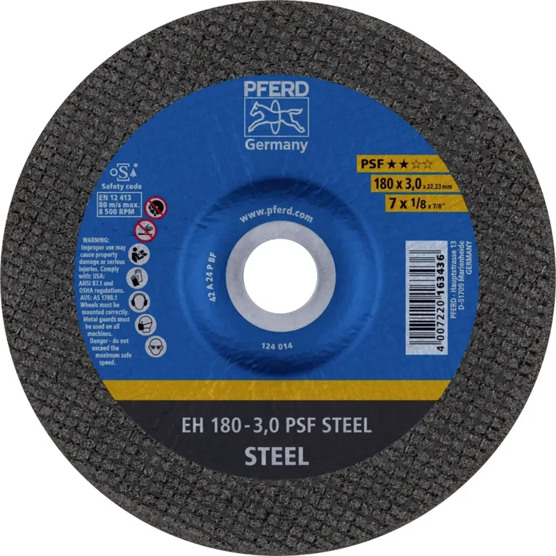 EH 180-3,0 PSF STEEL 61723222 Trennscheibe gekröpft 180 mm 25 St. Stahl de PFERD – image du produit