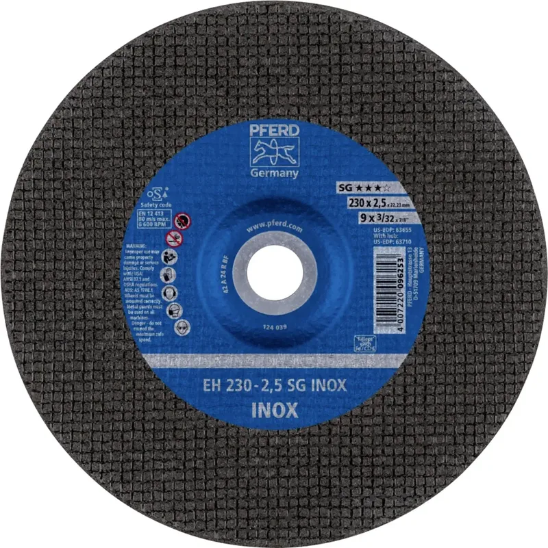 EH 230-2,5 SG INOX 61324224 Trennscheibe gekröpft 230 mm 25 St. Edelstahl von PFERD – Produktbild
