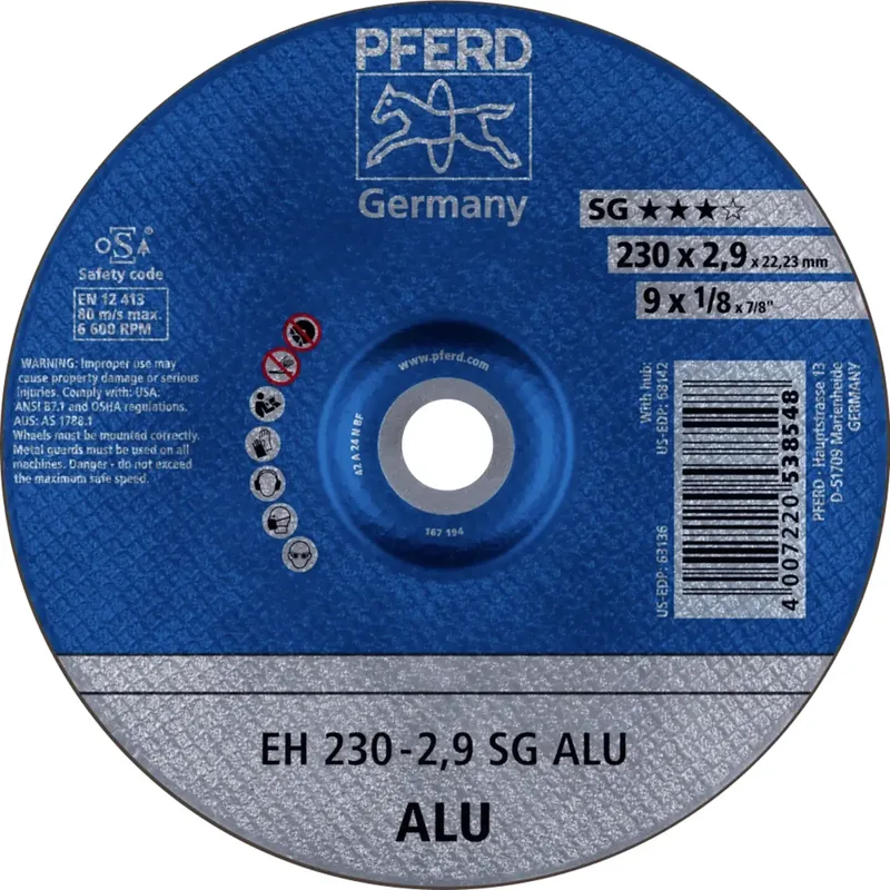EH 230-2,9 SG ALU 61324323 Trennscheibe gekröpft 230 mm 25 St. Aluminium, NE-Metalle de PFERD – image du produit 1 sur 2