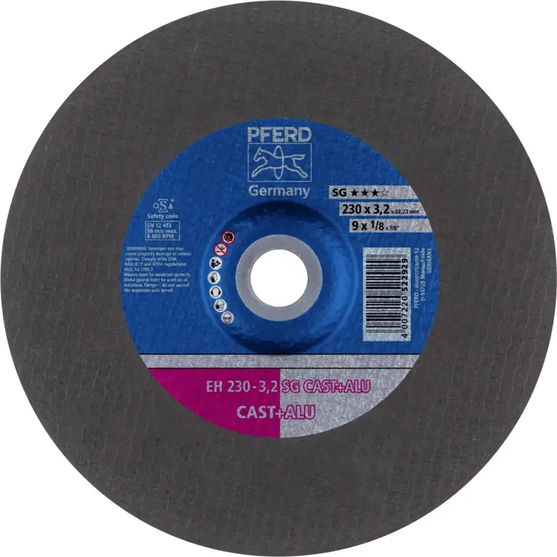 EH 230-3,2 SG CAST+ALU 61324802 Trennscheibe gekröpft 230 mm 25 St. Aluminiumlegierung, Grau-/Sphäroguss von PFERD – Produktbild