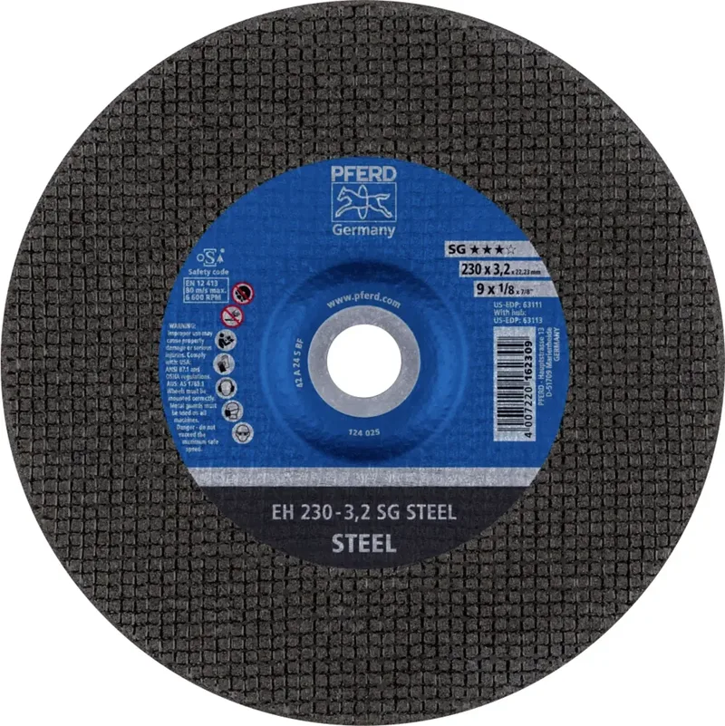 EH 230-3,2 SG STEEL 61324222 Trennscheibe gekröpft 230 mm 25 St. Stahl von PFERD – Produktbild
