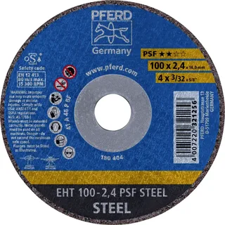 EHT 100-2,4 PSF STEEL/16,0 61741116 Trennscheibe gerade 100 mm 25 St. Stahl de PFERD – image du produit 1 sur 2