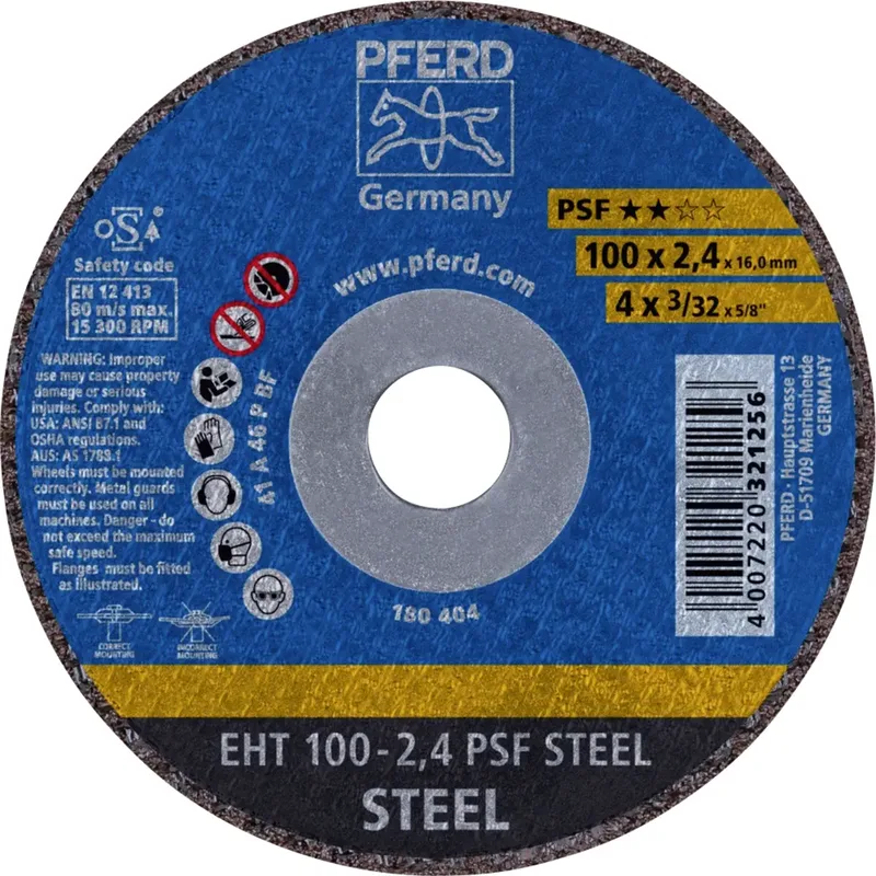 EHT 100-2,4 PSF STEEL/16,0 61741116 Trennscheibe gerade 100 mm 25 St. Stahl de PFERD – image du produit 1 sur 2