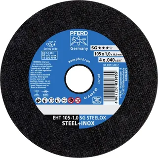 EHT 105-1,0 SG STEELOX/16,0 69121043 Trennscheibe gerade 105 mm 25 St. Edelstahl, Stahl de PFERD – image du produit 1 sur 2
