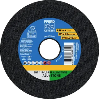 EHT 115-1,0 PSF ALU+STONE 61818010 Trennscheibe gerade 115 mm 25 St. Aluminium, NE-Metalle, Titan, Titanlegierung, Gusseisen, Duroplast, Stein de PFERD – image du produit 1 sur 2