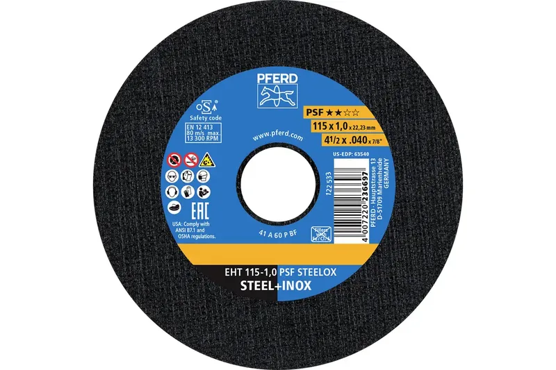EHT 115-1,0 PSF STEELOX (TIN 10) 69121092 Trennscheibe 115 mm 10 St. von PFERD – Produktbild 1 von 2