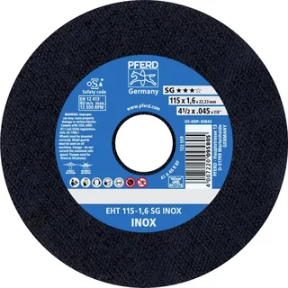 EHT 115-1,6 SG INOX 61340424 Trennscheibe gerade 115 mm 25 St. Edelstahl von PFERD – Produktbild 1 von 2
