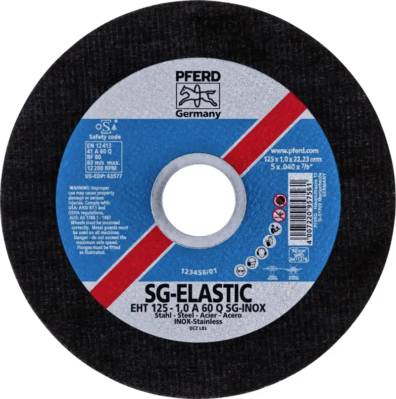 EHT 125-1,0 SG CLASSIC STEELOX 61341106 Trennscheibe gerade 125 mm 25 St. Edelstahl, Stahl de PFERD – image du produit