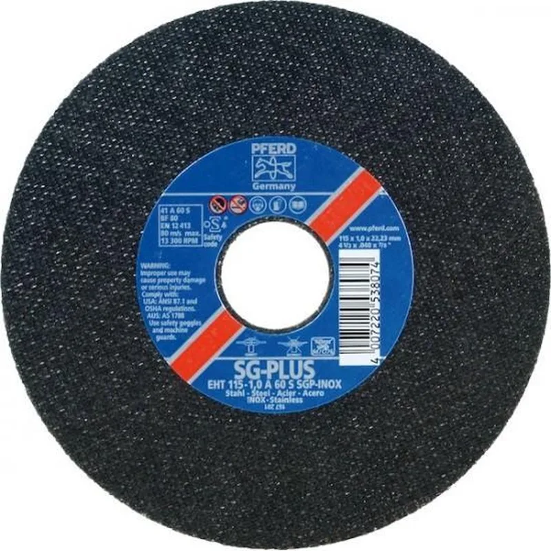 EHT 125-1,0 SGP STEELOX 61331421 Doorslijpschijf recht 125 mm 25 stuk(s) RVS, Staal de PFERD – image du produit