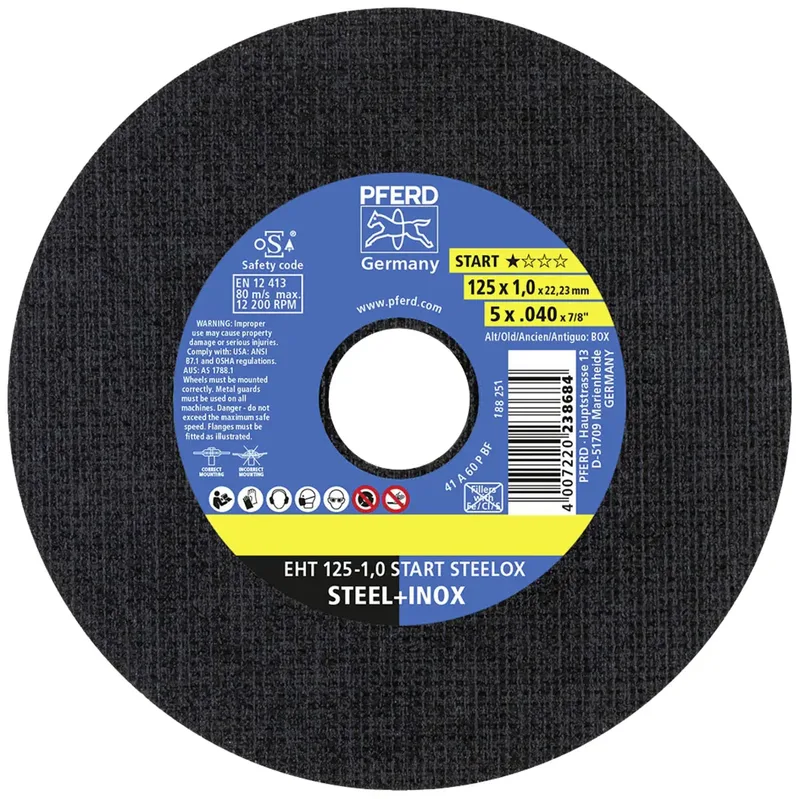 EHT 125-1,0 START STEELOX 69120939 Trennscheiben-Set 125 mm 25 St. Edelstahl, Stahl van PFERD – productafbeelding