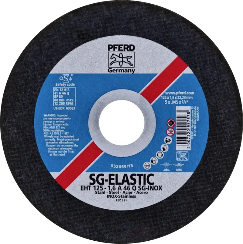 EHT 125-1,6 SG CLASSIC STEELOX 61341120 Trennscheibe gerade 125 mm 25 St. Edelstahl, Stahl de PFERD – image du produit