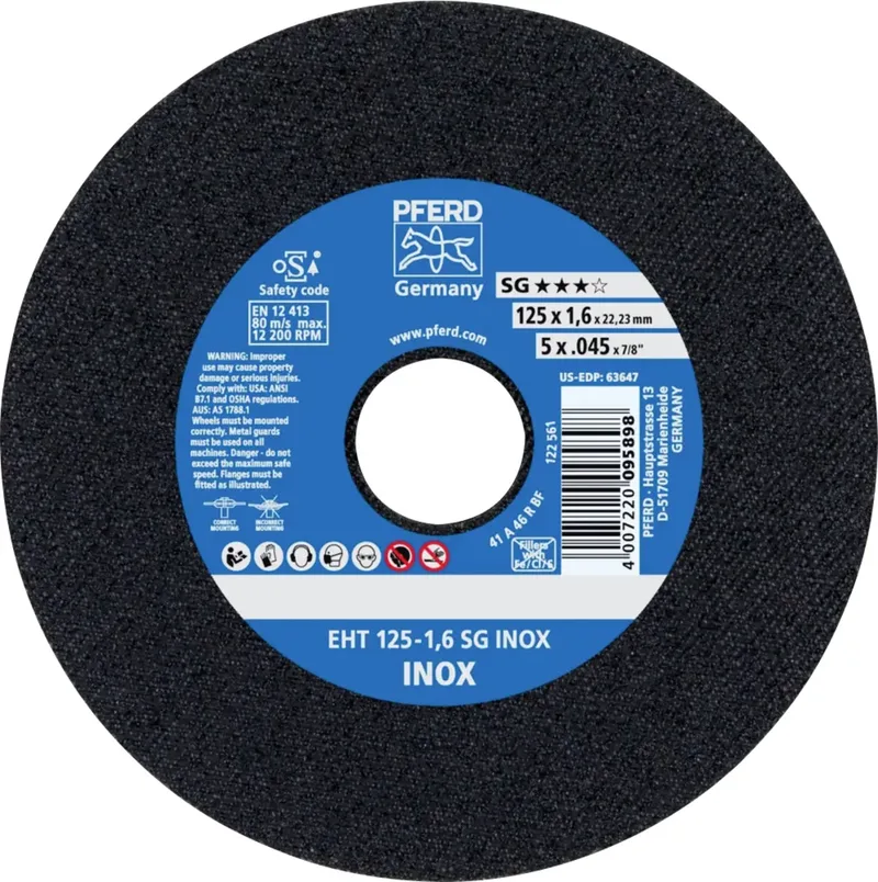 EHT 125-1,6 SG INOX 61341124 Trennscheibe gerade 125 mm 25 St. Edelstahl de PFERD – image du produit 1 sur 2