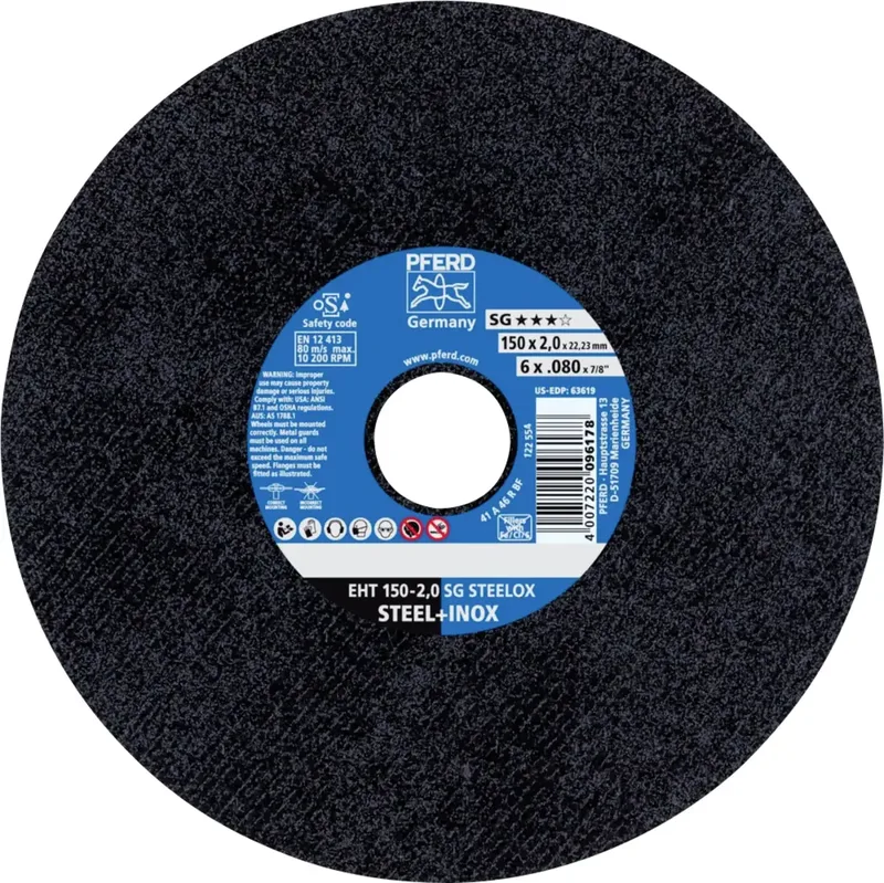 EHT 150-2,0 SG STEELOX 61342400 Trennscheibe gerade 150 mm 25 St. Edelstahl, Stahl de PFERD – image du produit 1 sur 2