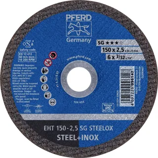 EHT 150-2,5 SG STEELOX 61100150 Trennscheibe gerade 150 mm 25 St. Edelstahl, Stahl von PFERD – Produktbild 1 von 2