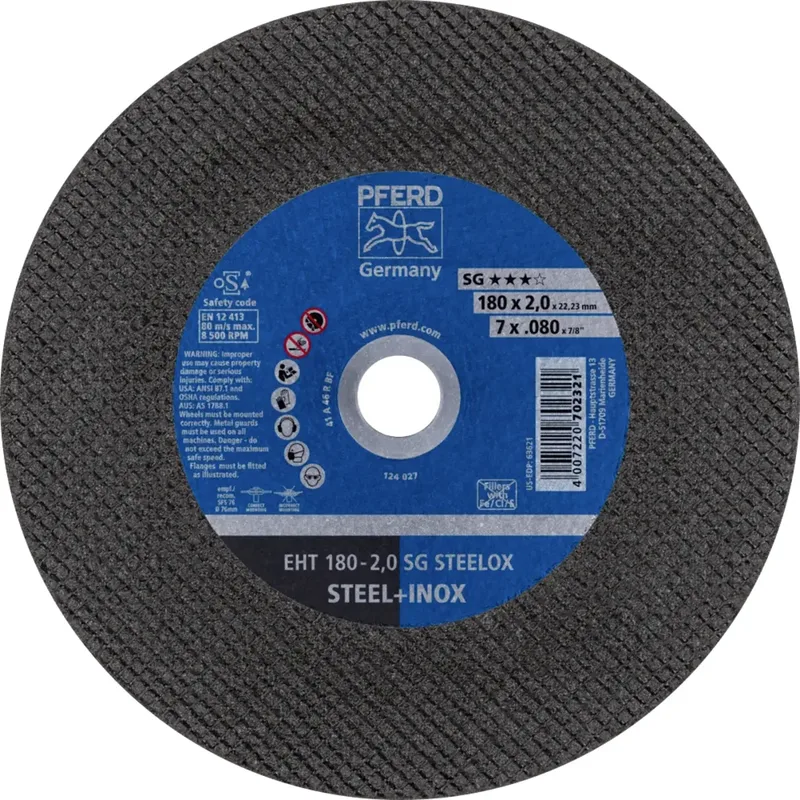 EHT 180-2,0 SG STEELOX 69901412 Trennscheibe gerade 180 mm 25 St. Edelstahl, Stahl von PFERD – Produktbild 1 von 2
