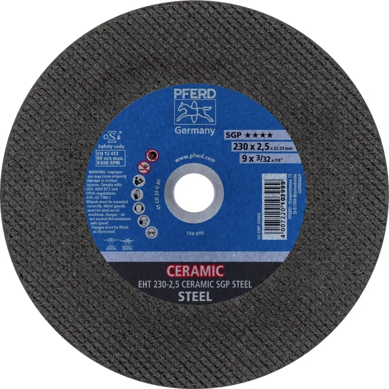 EHT 230-2,5 CERAMIC SGP STEEL 61323025 Trennscheibe gerade 230 mm 25 St. Stahl von PFERD – Produktbild 1 von 2