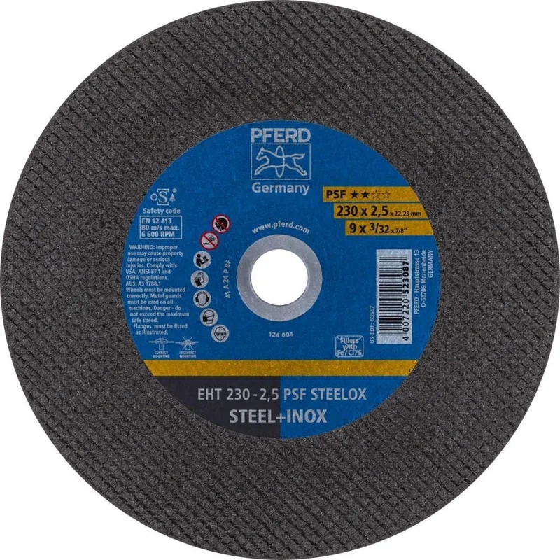 EHT 230-2,5 PSF-STEELOX Doorslijpschijf - Universeel - 230x22,23mm - K24 von PFERD – Produktbild