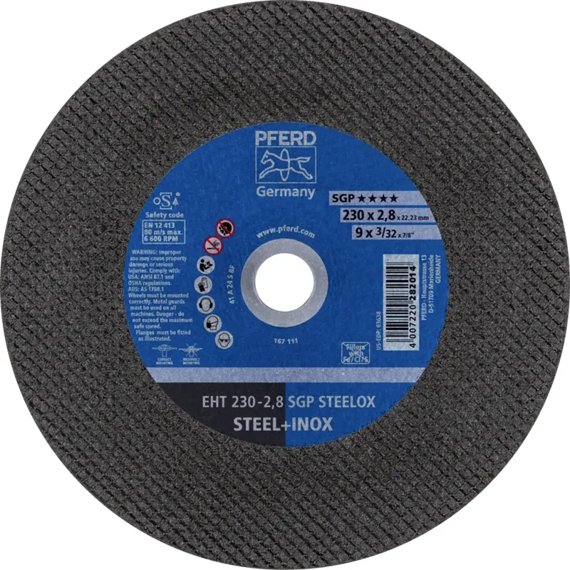 EHT 230-2,8 SGP STEELOX 61328722 Trennscheibe gerade 230 mm 25 St. Edelstahl, Stahl de PFERD – image du produit 1 sur 2