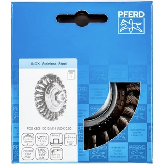 Kegelbürste gezopft KBG Ø 100x13 mm M14 Edelstahl-Draht-Ø 0,50mm Winkelschleifer (1) de PFERD – image du produit 2 sur 2