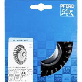 Kegelbürste gezopft KBG Ø 115x15 mm M14 Edelstahl-Draht-Ø 0,50mm Winkelschleifer (1) von PFERD – Produktbild 2 von 2