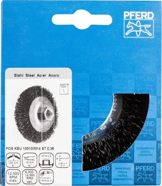 Kegelbürste ungezopft KBU Ø 100x10mm M14 Stahl-Draht-Ø 0,35 mm Winkelschleifer (1) de PFERD – image du produit 3 sur 3