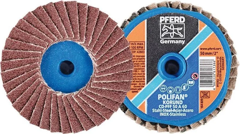 lamellenschijf COMBIDISC-Mini-POLIFAN Ø 50 mm korrel 60 - 4... van PFERD – productafbeelding